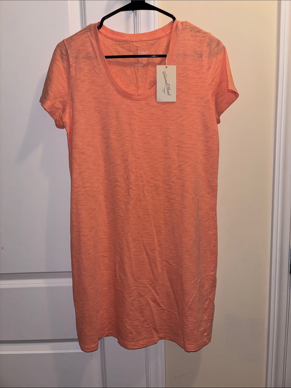 Universal Thread Coral Short Sleeve T-Shirt Dress